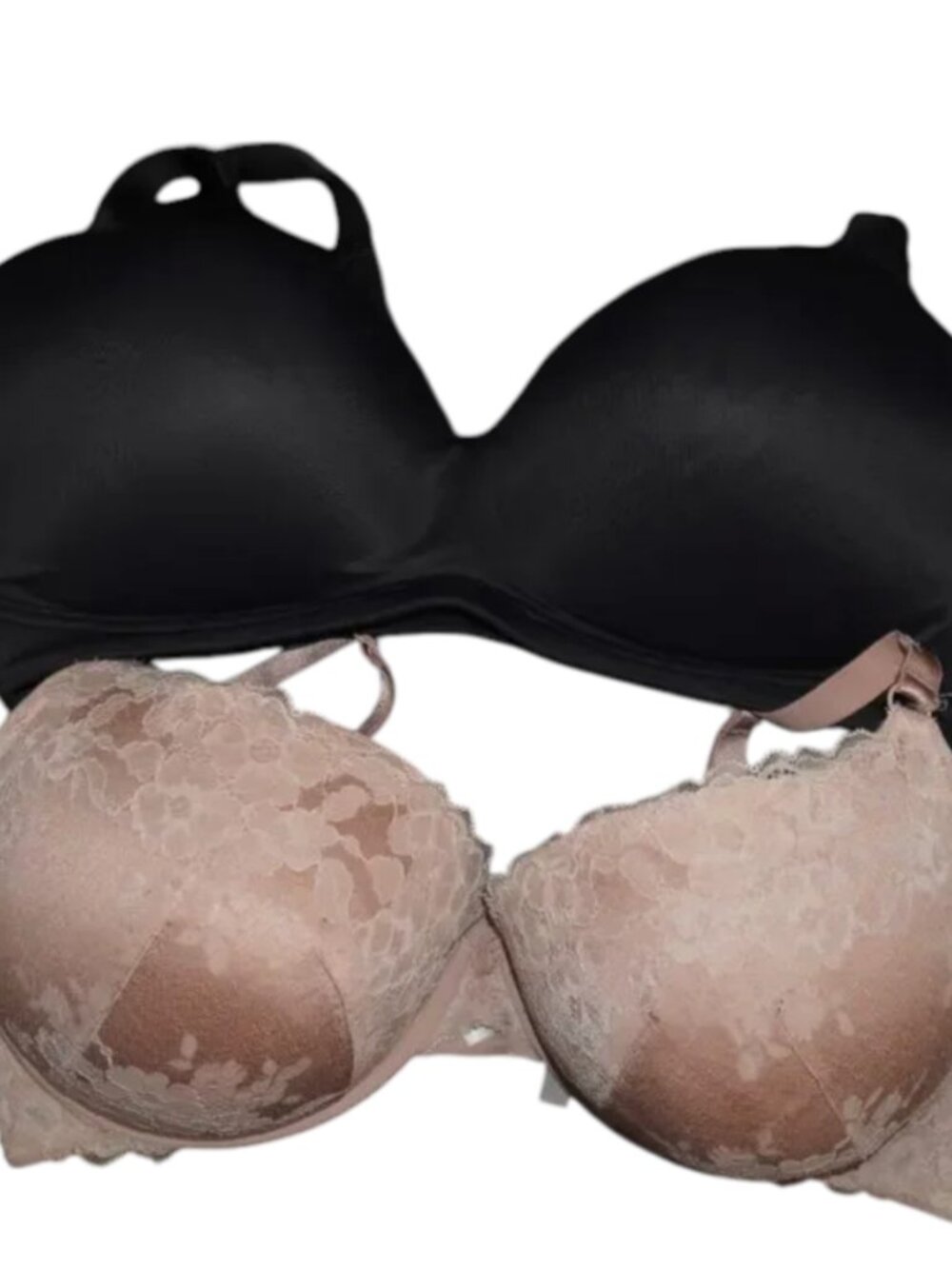 Torrid Curve 44DDD Bra Lot of 2 Black Nude Lace Push Up Full Coverage